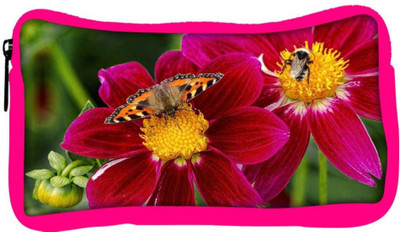 

Snoogg Eco Friendly Canvas Butterfly Seeking Honey Designer Student Pen Pencil Case Coin Purse Pouch Cosmetic Makeup Bag (PINK) Pouch(Multicolor)