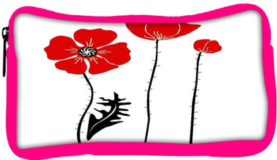 

Snoogg Eco Friendly Canvas Stylish Red And Black Poppies On White Background Student Pen Pencil Case Coin Purse Pouch Cosmetic Makeup Bag (PINK) Pouch(Multicolor)