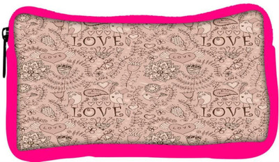 

Snoogg Eco Friendly Canvas Love Birds Cream Pattern Designer Student Pen Pencil Case Coin Purse Pouch Cosmetic Makeup Bag (PINK) Pouch(Multicolor)