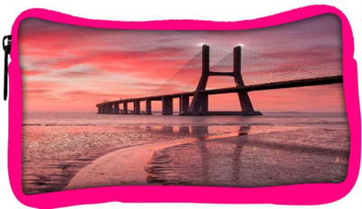 

Snoogg Eco Friendly Canvas Sunset Bridge Student Pen Pencil Case Coin Purse Pouch Cosmetic Makeup Bag (PINK) Pouch(Multicolor)