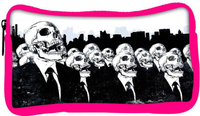 

Snoogg Eco Friendly Canvas Dark Skull Designer Student Pen Pencil Case Coin Purse Pouch Cosmetic Makeup Bag (PINK) Pouch(Multicolor)