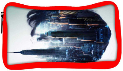 

Snoogg Eco Friendly Canvas City In A Mans Face 2604 Student Pen Pencil Case Coin Purse Pouch Cosmetic Makeup Bag (RED) Pouch(Multicolor)