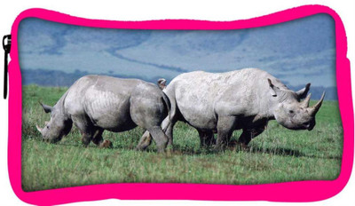 

Snoogg Eco Friendly Canvas Pair Of Rhino Designer Student Pen Pencil Case Coin Purse Pouch Cosmetic Makeup Bag (PINK) Pouch(Multicolor)