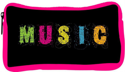

Snoogg Eco Friendly Canvas Music Designer Student Pen Pencil Case Coin Purse Pouch Cosmetic Makeup Bag (PINK) Pouch(Multicolor)