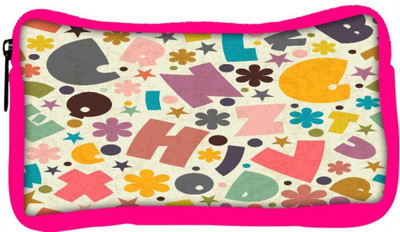 

Snoogg Eco Friendly Canvas Crazy Alphabets Designer Student Pen Pencil Case Coin Purse Pouch Cosmetic Makeup Bag (PINK) Pouch(Multicolor)