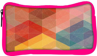 

Snoogg Eco Friendly Canvas Geometic Formations Colourful Student Pen Pencil Case Coin Purse Pouch Cosmetic Makeup Bag (PINK) Pouch(Multicolor)