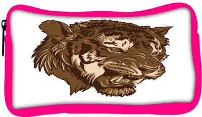 

Snoogg Eco Friendly Canvas Vector Tiger Student Pen Pencil Case Coin Purse Pouch Cosmetic Makeup Bag (PINK) Pouch(Multicolor)