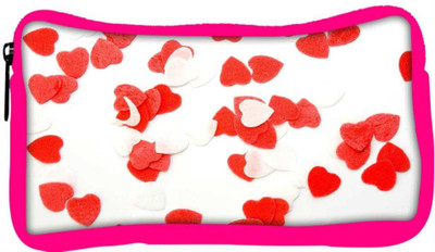 

Snoogg Eco Friendly Canvas Plenty Of Love Hearts Designer Student Pen Pencil Case Coin Purse Pouch Cosmetic Makeup Bag (PINK) Pouch(Multicolor)