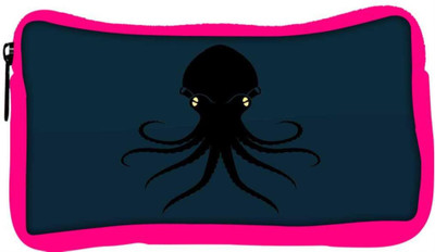 

Snoogg Eco Friendly Canvas Octopus Student Pen Pencil Case Coin Purse Pouch Cosmetic Makeup Bag (PINK) Pouch(Multicolor)