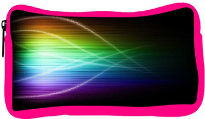 

Snoogg Eco Friendly Canvas Multicolor Abstract Design Designer Student Pen Pencil Case Coin Purse Pouch Cosmetic Makeup Bag (PINK) Pouch(Multicolor)