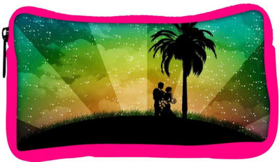 

Snoogg Eco Friendly Canvas Couple Designer Student Pen Pencil Case Coin Purse Pouch Cosmetic Makeup Bag (PINK) Pouch(Multicolor)
