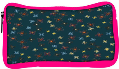 

Snoogg Eco Friendly Canvas Multicolor Designed Pattern Designer Student Pen Pencil Case Coin Purse Pouch Cosmetic Makeup Bag (PINK) Pouch(Multicolor)