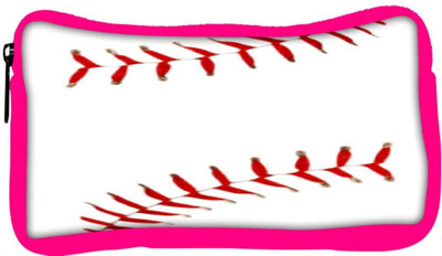 

Snoogg Eco Friendly Canvas Baseball Student Pen Pencil Case Coin Purse Pouch Cosmetic Makeup Bag (PINK) Pouch(Multicolor)