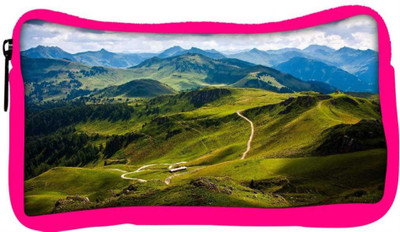 

Snoogg Eco Friendly Canvas Green Mountains Designer Student Pen Pencil Case Coin Purse Pouch Cosmetic Makeup Bag (PINK) Pouch(Multicolor)