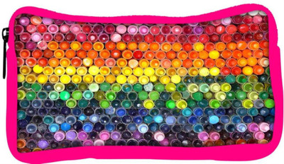 

Snoogg Eco Friendly Canvas Deluxe Crayon Box Designer Student Pen Pencil Case Coin Purse Pouch Cosmetic Makeup Bag (PINK) Pouch(Multicolor)