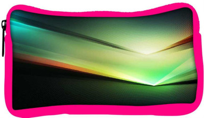 

Snoogg Eco Friendly Canvas Multicolor V Shape Design Designer Student Pen Pencil Case Coin Purse Pouch Cosmetic Makeup Bag (PINK) Pouch(Multicolor)