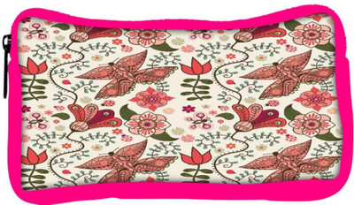 

Snoogg Eco Friendly Canvas Floral Leaves White Designer Student Pen Pencil Case Coin Purse Pouch Cosmetic Makeup Bag (PINK) Pouch(Multicolor)
