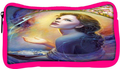 

Snoogg Eco Friendly Canvas Angels In Heaven Student Pen Pencil Case Coin Purse Pouch Cosmetic Makeup Bag (PINK) Pouch(Multicolor)
