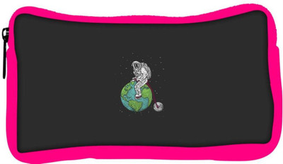 

Snoogg Eco Friendly Canvas Astronaut Designer Student Pen Pencil Case Coin Purse Pouch Cosmetic Makeup Bag (PINK) Pouch(Multicolor)