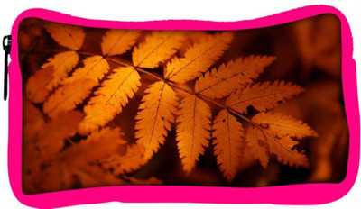 

Snoogg Eco Friendly Canvas Orange Leaves Designer Student Pen Pencil Case Coin Purse Pouch Cosmetic Makeup Bag (PINK) Pouch(Multicolor)