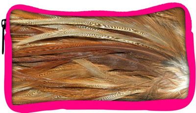

Snoogg Eco Friendly Canvas Feathers 3 Texture Student Pen Pencil Case Coin Purse Pouch Cosmetic Makeup Bag (PINK) Pouch(Multicolor)