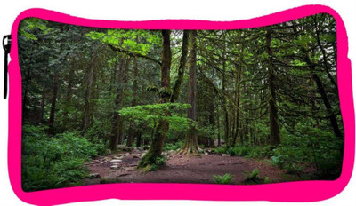 

Snoogg Eco Friendly Canvas Muddy Forest Designer Student Pen Pencil Case Coin Purse Pouch Cosmetic Makeup Bag (PINK) Pouch(Multicolor)