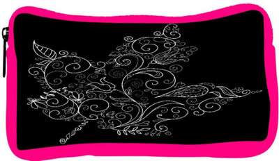

Snoogg Eco Friendly Canvas Black And White Maple Leaf Student Pen Pencil Case Coin Purse Pouch Cosmetic Makeup Bag (PINK) Pouch(Multicolor)
