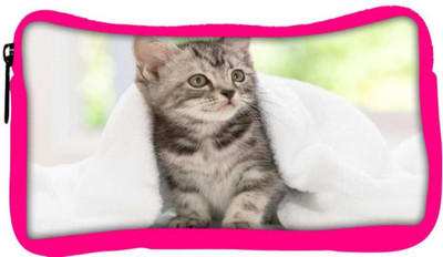 

Snoogg Eco Friendly Canvas Cute Kitty Designer Student Pen Pencil Case Coin Purse Pouch Cosmetic Makeup Bag (PINK) Pouch(Multicolor)