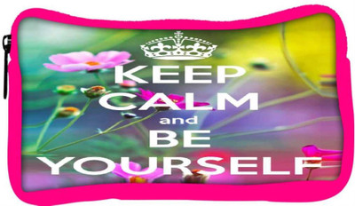 

Snoogg Eco Friendly Canvas Keep Calm And Be Yourself Student Pen Pencil Case Coin Purse Pouch Cosmetic Makeup Bag (PINK) Pouch(Multicolor)
