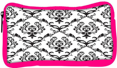 

Snoogg Eco Friendly Canvas Black Pattern Designer Student Pen Pencil Case Coin Purse Pouch Cosmetic Makeup Bag (PINK) Pouch(Multicolor)