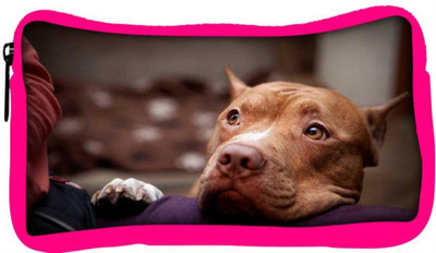 

Snoogg Eco Friendly Canvas Dog Waiting Designer Student Pen Pencil Case Coin Purse Pouch Cosmetic Makeup Bag (PINK) Pouch(Multicolor)