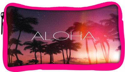 

Snoogg Eco Friendly Canvas Aloha Student Pen Pencil Case Coin Purse Pouch Cosmetic Makeup Bag (PINK) Pouch(Multicolor)