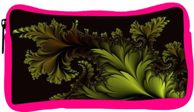 

Snoogg Eco Friendly Canvas Fractal Leaf Abstract Designer Student Pen Pencil Case Coin Purse Pouch Cosmetic Makeup Bag (PINK) Pouch(Multicolor)