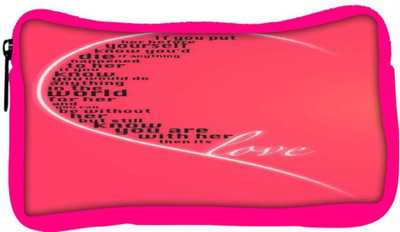 

Snoogg Eco Friendly Canvas Valentines Day Girly Love Designer Student Pen Pencil Case Coin Purse Pouch Cosmetic Makeup Bag (PINK) Pouch(Multicolor)