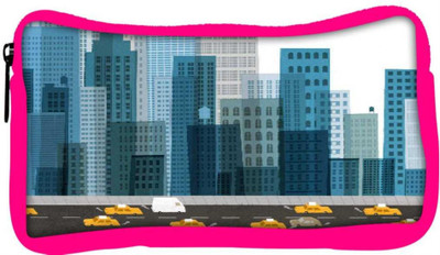 

Snoogg Eco Friendly Canvas Busy City Street 2600 Student Pen Pencil Case Coin Purse Pouch Cosmetic Makeup Bag (PINK) Pouch(Multicolor)