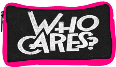 

Snoogg Eco Friendly Canvas Who Cares Student Pen Pencil Case Coin Purse Pouch Cosmetic Makeup Bag (PINK) Pouch(Multicolor)