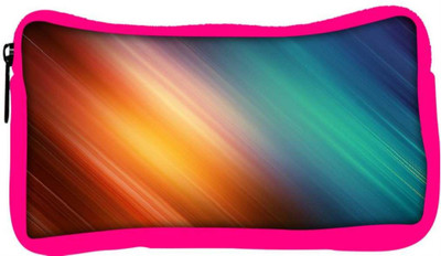 

Snoogg Eco Friendly Canvas Colourful Layers Designer Student Pen Pencil Case Coin Purse Pouch Cosmetic Makeup Bag (PINK) Pouch(Multicolor)