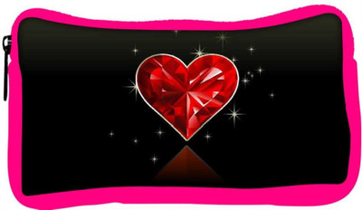 

Snoogg Eco Friendly Canvas Diamond Heart Designer Student Pen Pencil Case Coin Purse Pouch Cosmetic Makeup Bag (PINK) Pouch(Multicolor)