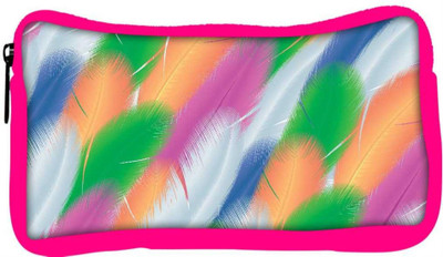 

Snoogg Eco Friendly Canvas Feathers Vector Background Student Pen Pencil Case Coin Purse Pouch Cosmetic Makeup Bag (PINK) Pouch(Multicolor)