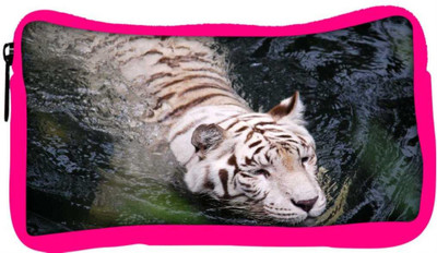 

Snoogg Eco Friendly Canvas White Tiger Designer Student Pen Pencil Case Coin Purse Pouch Cosmetic Makeup Bag (PINK) Pouch(Multicolor)