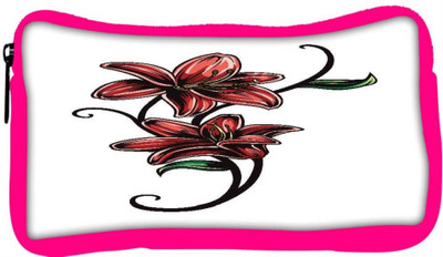 

Snoogg Eco Friendly Canvas Floral Vector Element Student Pen Pencil Case Coin Purse Pouch Cosmetic Makeup Bag (PINK) Pouch(Multicolor)