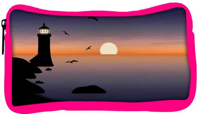 

Snoogg Eco Friendly Canvas Light House Designer Student Pen Pencil Case Coin Purse Pouch Cosmetic Makeup Bag (PINK) Pouch(Multicolor)