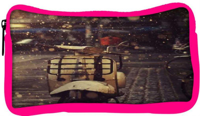 

Snoogg Eco Friendly Canvas Scooter Rains Student Pen Pencil Case Coin Purse Pouch Cosmetic Makeup Bag (PINK) Pouch(Multicolor)