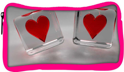 

Snoogg Eco Friendly Canvas Two Crystal Hearts Designer Student Pen Pencil Case Coin Purse Pouch Cosmetic Makeup Bag (PINK) Pouch(Multicolor)