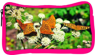 

Snoogg Eco Friendly Canvas Multiple Butterflies In White Petals Designer Student Pen Pencil Case Coin Purse Pouch Cosmetic Makeup Bag (PINK) Pouch(Multicolor)