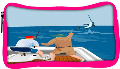 

Snoogg Eco Friendly Canvas Blue Marlin Fish Jumping Retro Student Pen Pencil Case Coin Purse Pouch Cosmetic Makeup Bag (PINK) Pouch(Multicolor)