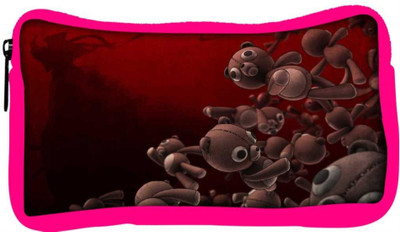 

Snoogg Eco Friendly Canvas Teddy Bears Designer Student Pen Pencil Case Coin Purse Pouch Cosmetic Makeup Bag (PINK) Pouch(Multicolor)