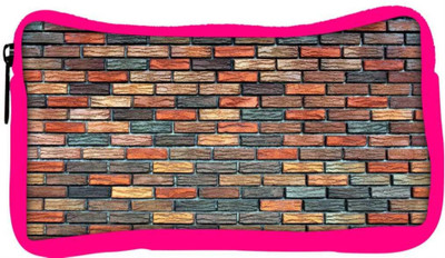 

Snoogg Eco Friendly Canvas Colorful Bricks Designer Student Pen Pencil Case Coin Purse Pouch Cosmetic Makeup Bag (PINK) Pouch(Multicolor)