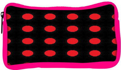 

Snoogg Eco Friendly Canvas Red Spots Black Pattern Designer Student Pen Pencil Case Coin Purse Pouch Cosmetic Makeup Bag (PINK) Pouch(Multicolor)
