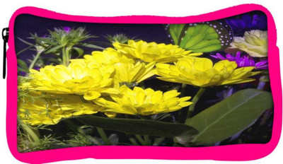 

Snoogg Eco Friendly Canvas Butterfly On Flowers Student Pen Pencil Case Coin Purse Pouch Cosmetic Makeup Bag (PINK) Pouch(Multicolor)